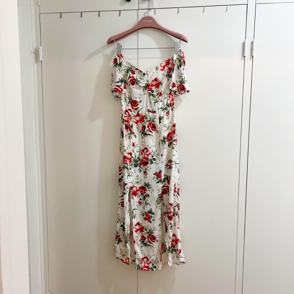 Topshop Floral Midi Dress